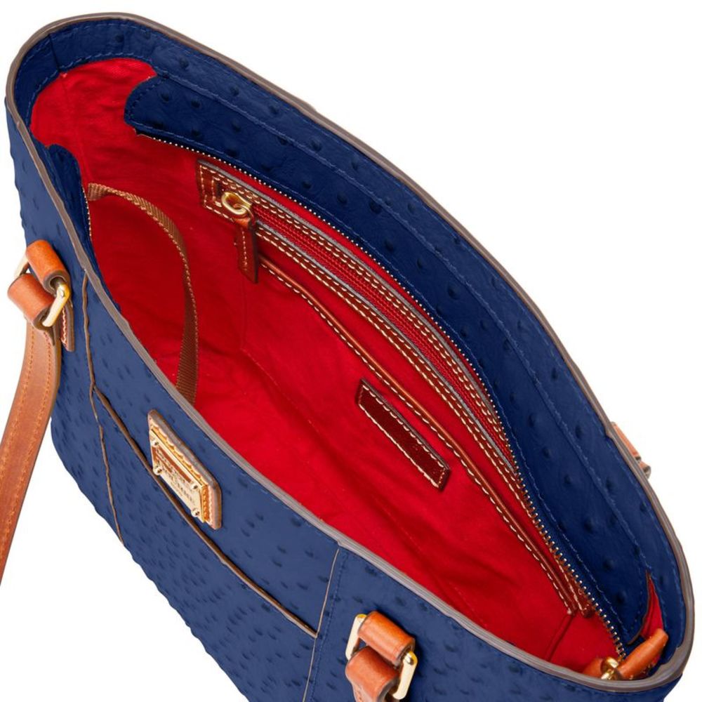 Dooney & Bourke Ostrich Small Lexington Bag - Navy - Picture 3 of 4